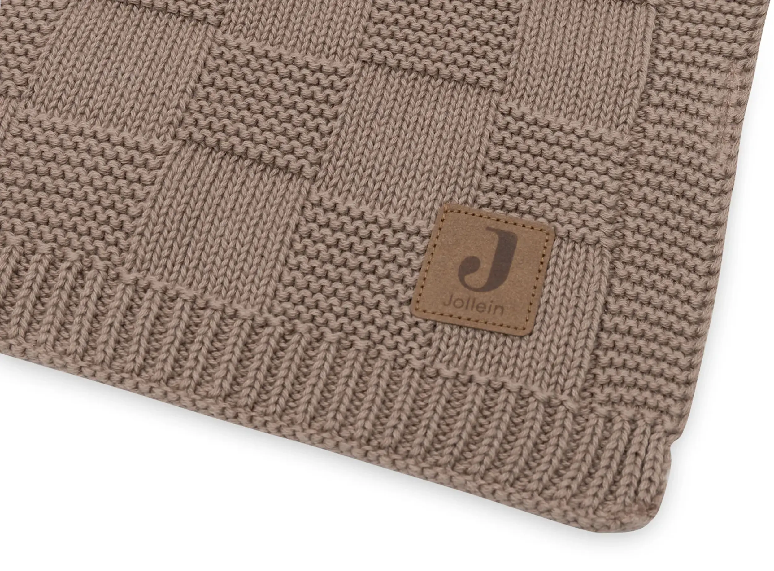 Плед Jollein Box Knit Gots 100x150 (Milky Coffee) - 4
