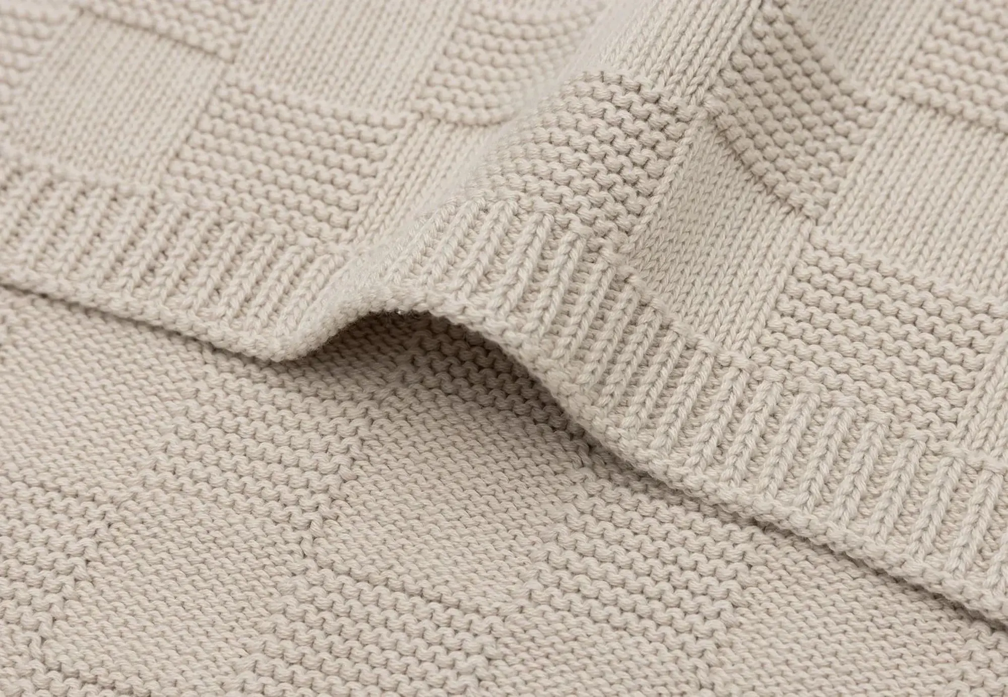 Плед Jollein Box Knit Gots 100x150 (Warm Sand) - 2