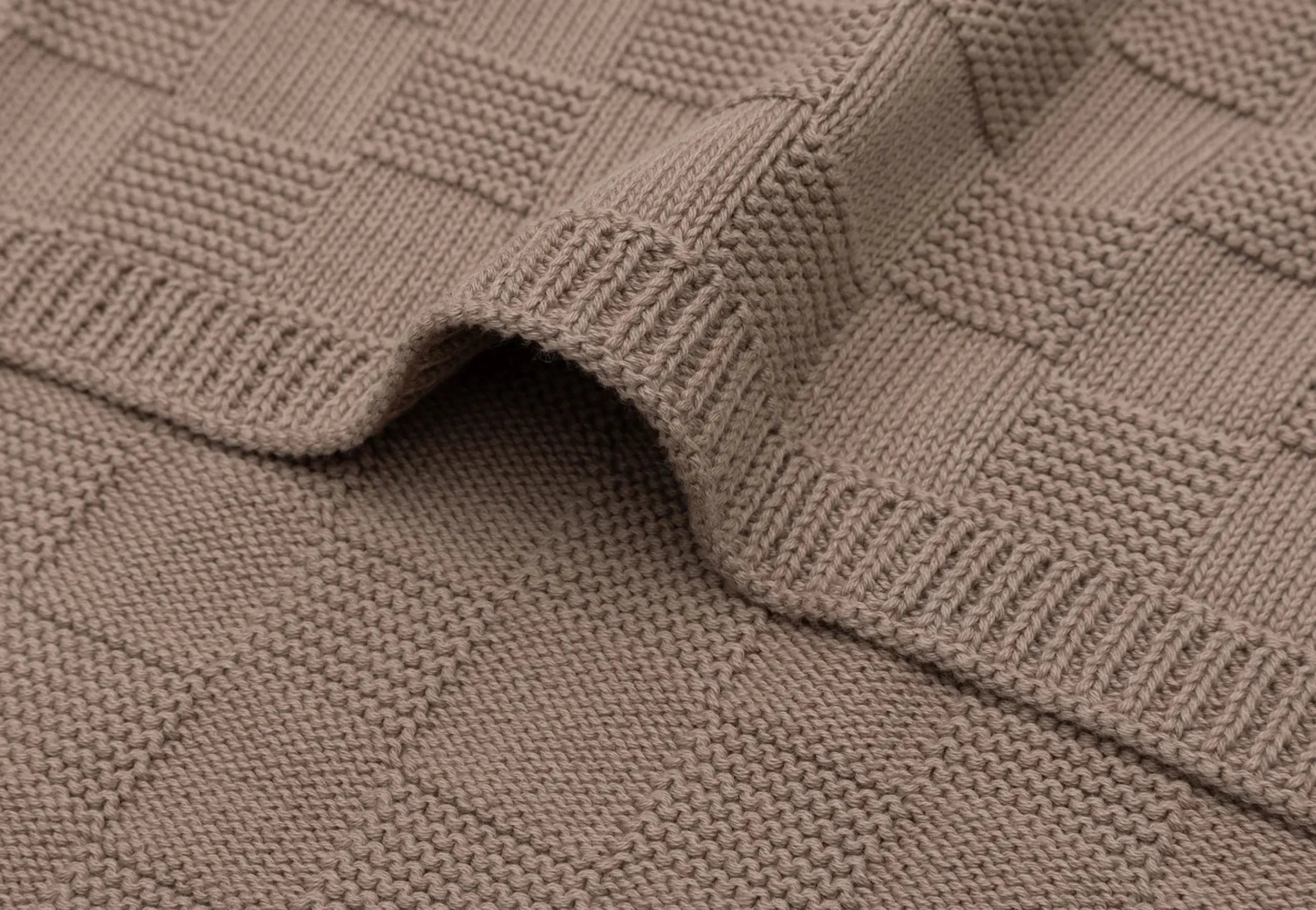 Плед Jollein Box Knit Gots 75x100 (Milky Coffee) - 5
