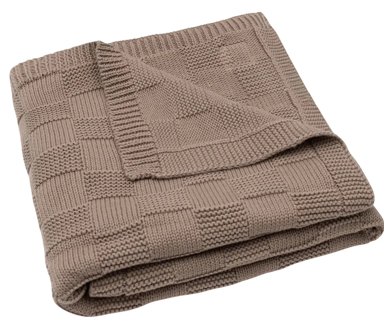 Плед Jollein Box Knit Gots 75x100 (Milky Coffee)