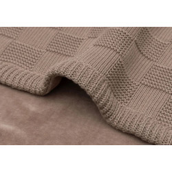 Плед Jollein Box Knit Velvet Gots 100x150 (Milky Coffee) Thumb