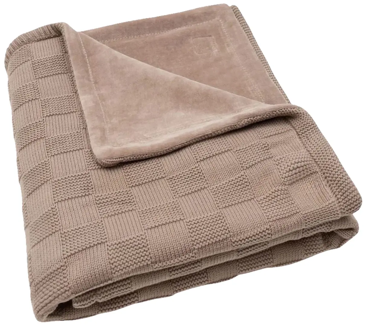 Плед Jollein Box Knit Velvet Gots 100x150 (Milky Coffee)