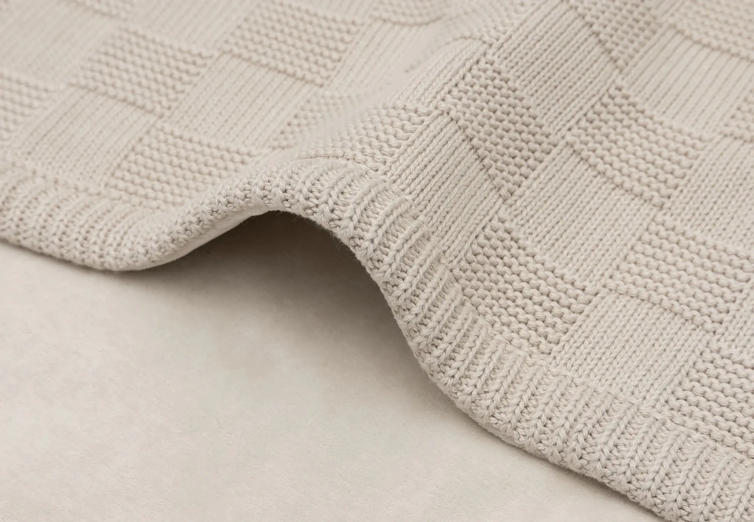 Patura Jollein Box Knit Velvet Gots 100x150 (Warm Sand) - 3
