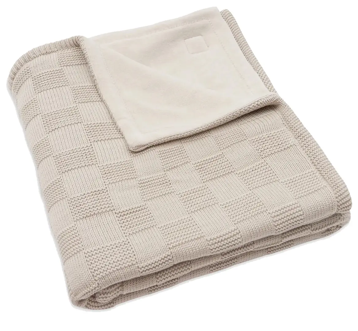Patura Jollein Box Knit Velvet Gots 100x150 (Warm Sand)