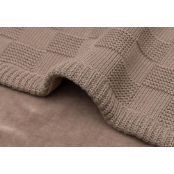 Плед Jollein Box Knit Velvet Gots 75x100 (Milky Coffee) Thumb