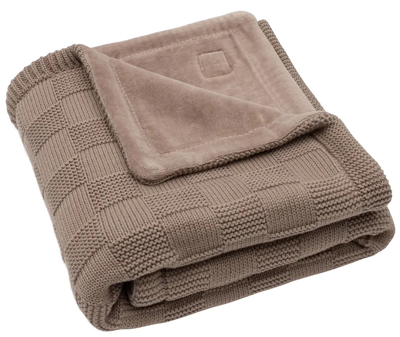 Плед Jollein Box Knit Velvet Gots 75x100 (Milky Coffee)