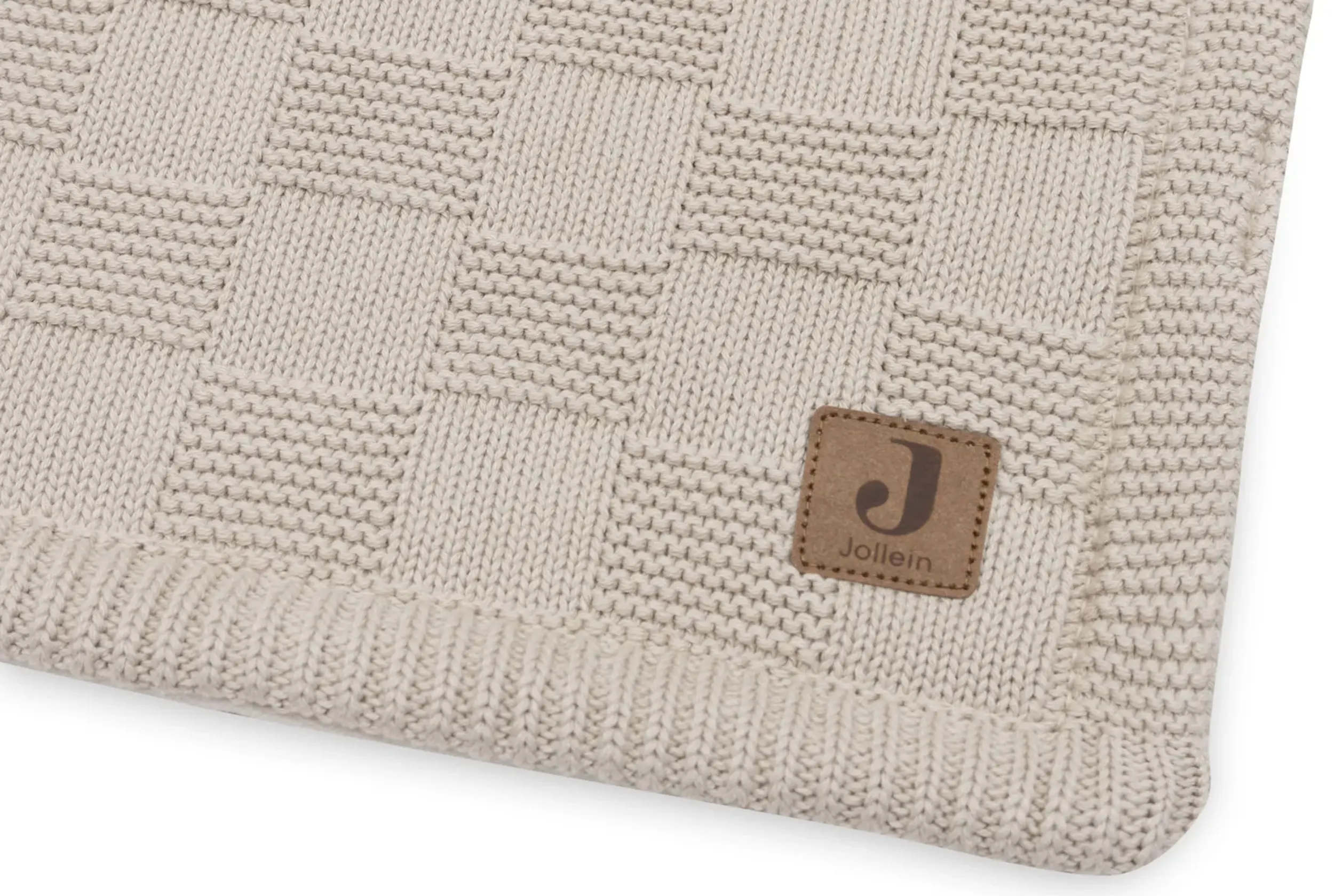Patura Jollein Box Knit Velvet Gots 75x100 (Warm Sand) - 4