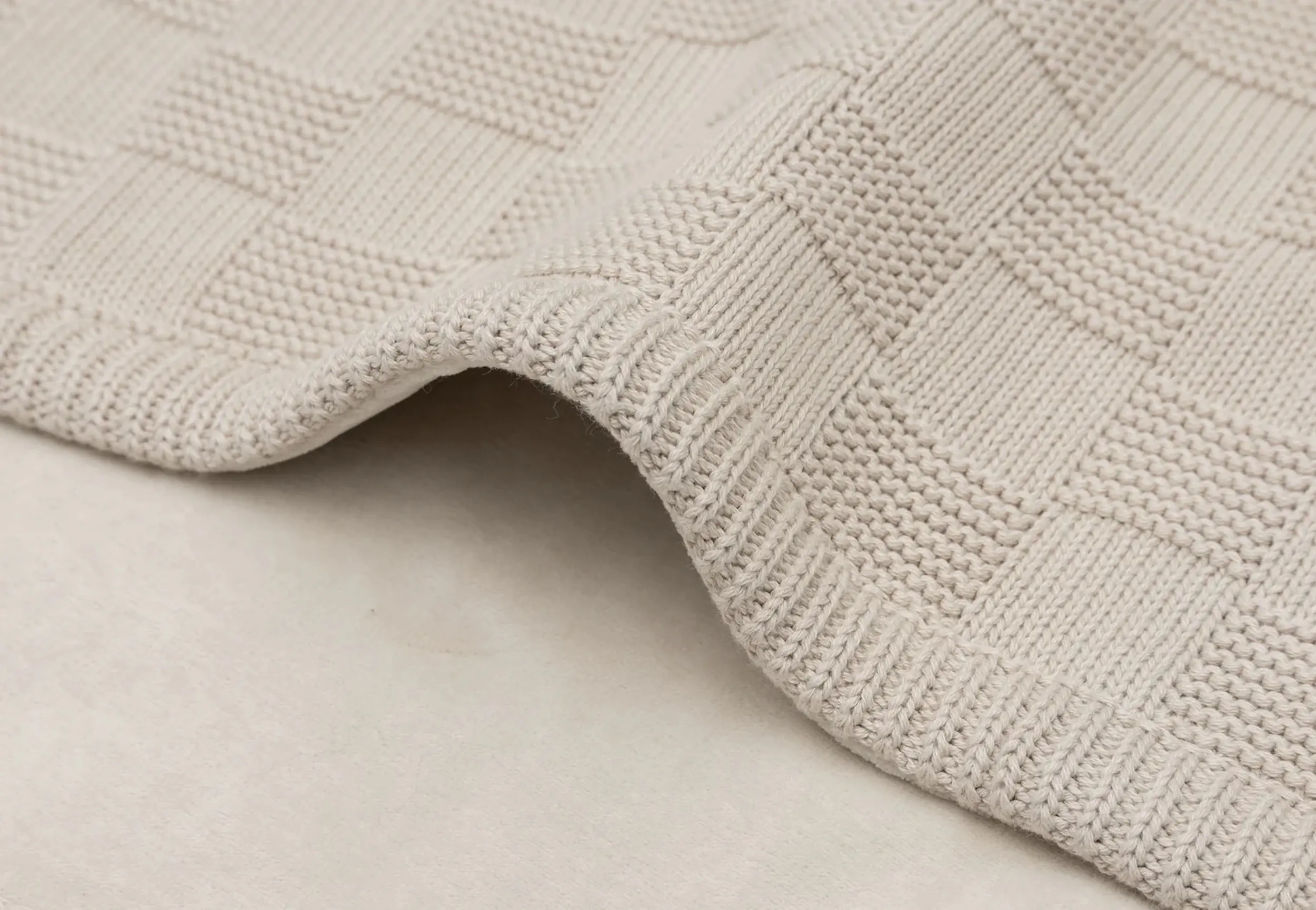Patura Jollein Box Knit Velvet Gots 75x100 (Warm Sand) - 5