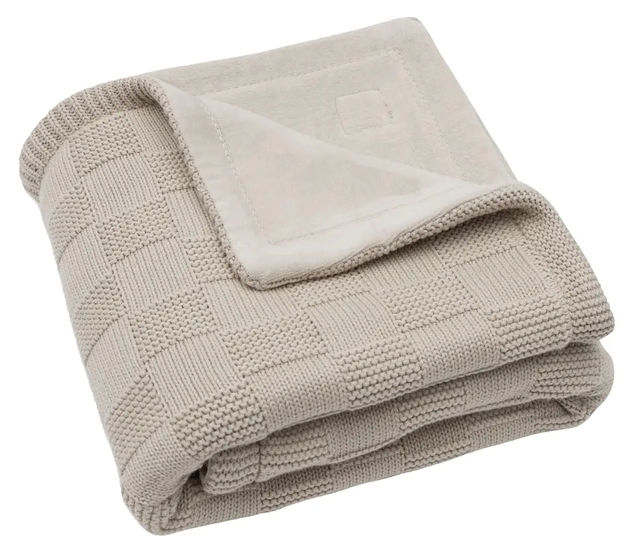 Patura Jollein Box Knit Velvet Gots 75x100 (Warm Sand)