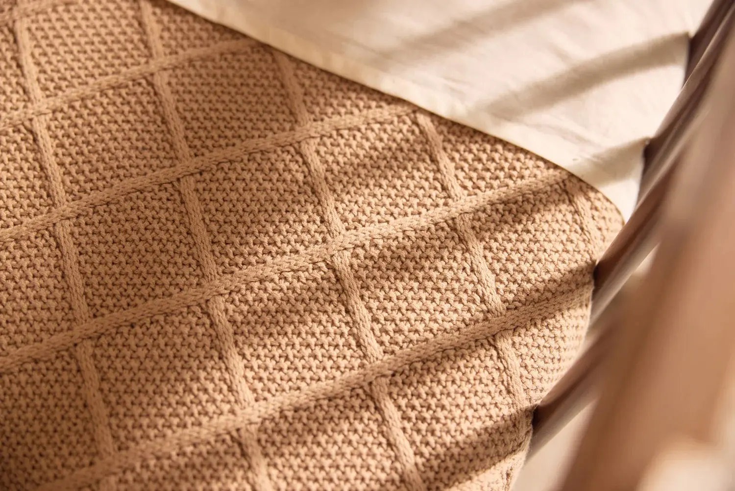 Плед Jollein Check Knit 100x150 (Biscuit) - 10