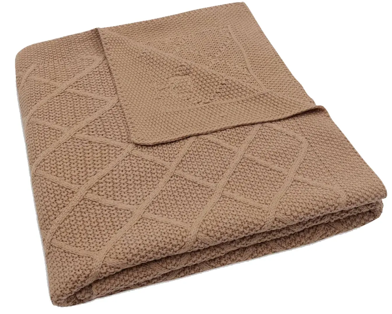 Patura Jollein Check Knit 100x150 (Biscuit)
