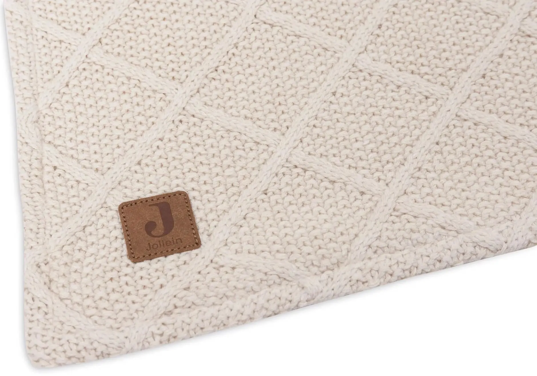 Плед Jollein Check Knit 100x150 (Oatmeal) - 3