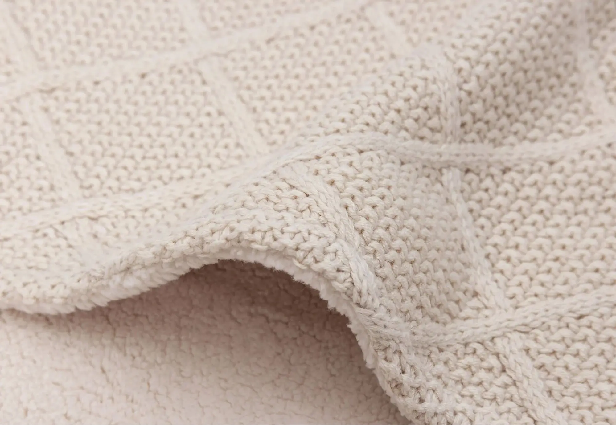 Плед Jollein Check Knit 100x150 (Oatmeal) - 4