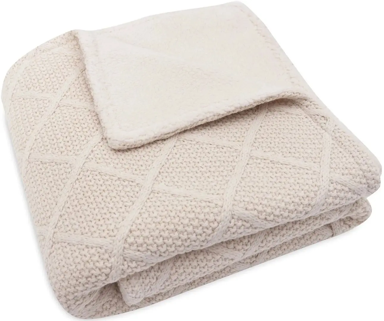 Плед Jollein Check Knit 100x150 (Oatmeal)