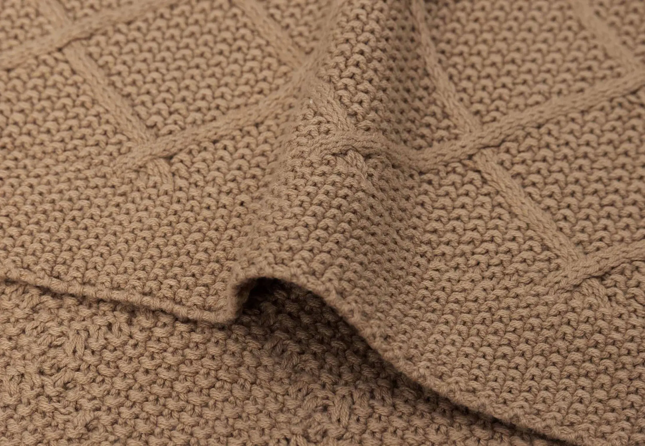 Плед Jollein Check Knit 75x100 (Biscuit) - 2