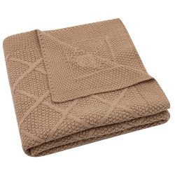 Плед Jollein Check Knit 75x100 (Biscuit)
