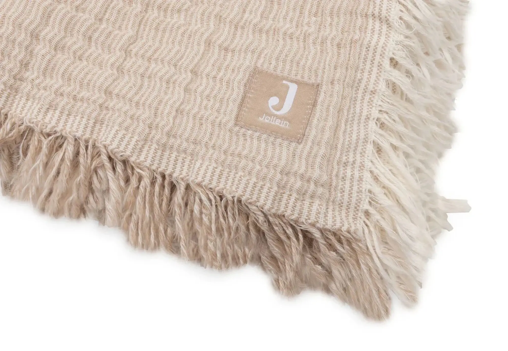 Плед Jollein Fringe Stripe Gots 75x100 (Biscuit) - 4