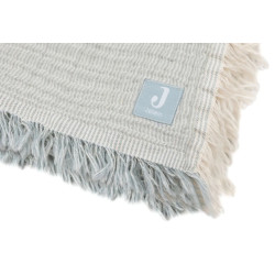 Плед Jollein Fringe Stripe Gots 75x100 (Sea Green) Thumb