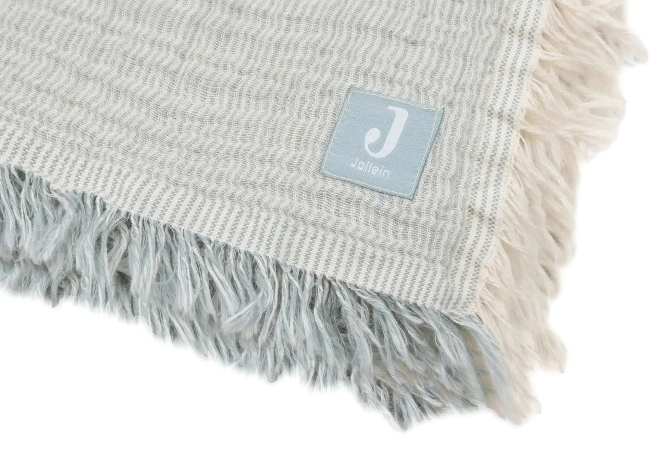 Плед Jollein Fringe Stripe Gots 75x100 (Sea Green) - 3