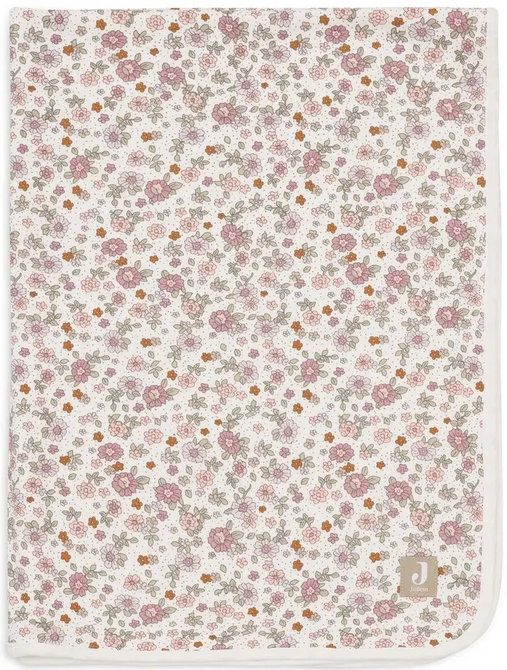 Patura Jollein Jersey Retro Flowers 75x100 (Ivory) - 3