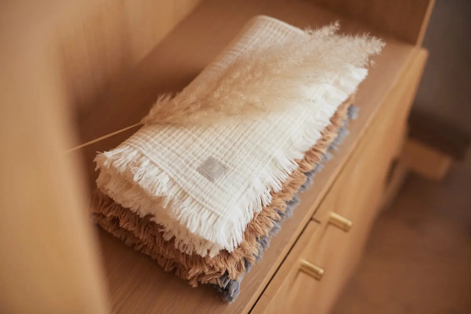 Patura Jollein Muslin Fringe 75x100 (Ivory) - 7