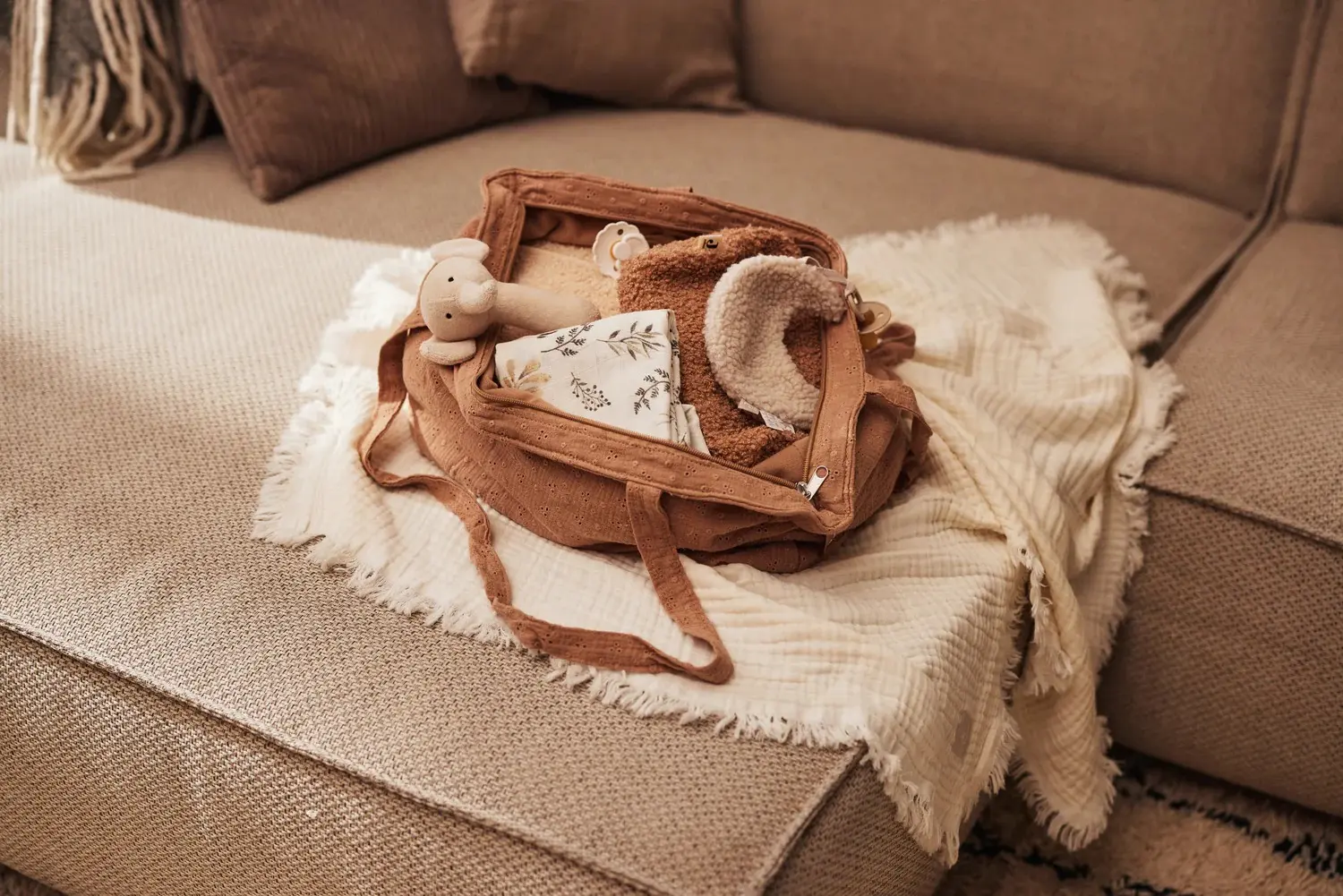 Patura Jollein Muslin Fringe 75x100 (Ivory) - 9