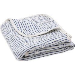 Плед Jollein Muslin Miffy Stripe 75x100 (Navy)