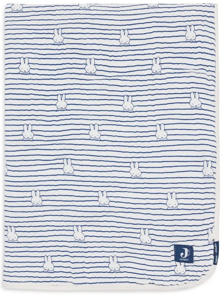 Плед Jollein Muslin Miffy Stripe 75x100 (Navy) - 4