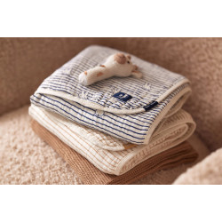 Плед Jollein Muslin Miffy Stripe 75x100 (Navy) Thumb