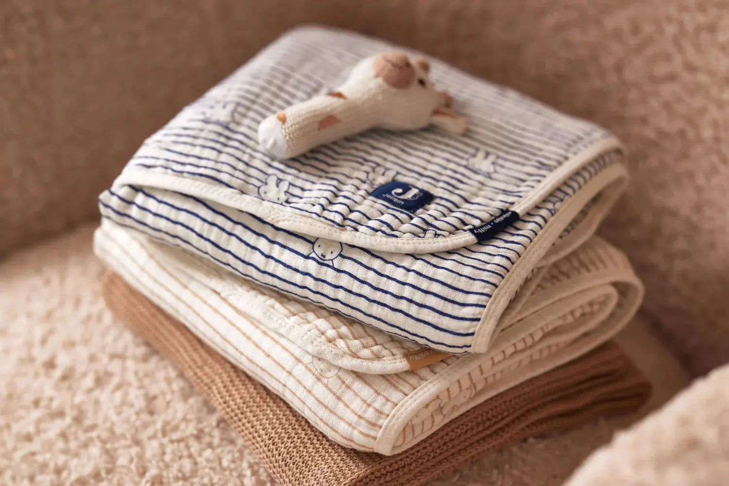 Плед Jollein Muslin Miffy Stripe 75x100 (Navy) - 6