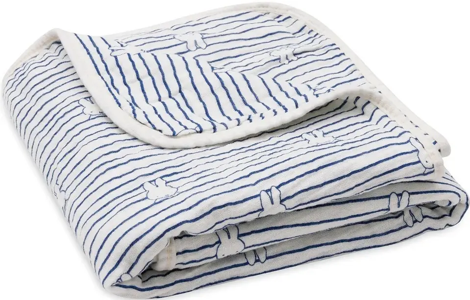 Плед Jollein Muslin Miffy Stripe 75x100 (Navy)