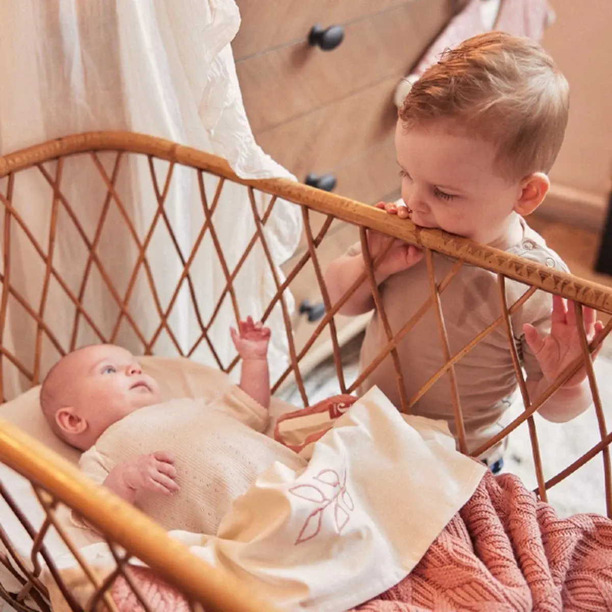 Плед Jollein Spring Knit 100x150 (Rosewood/Coral)