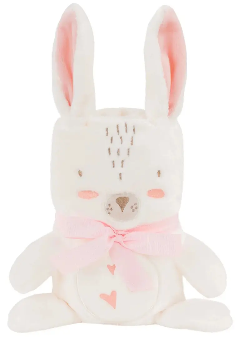Одеяло с вышивкой 3D Kikka Boo Rabbits in Love 75x100 (White/Pink)