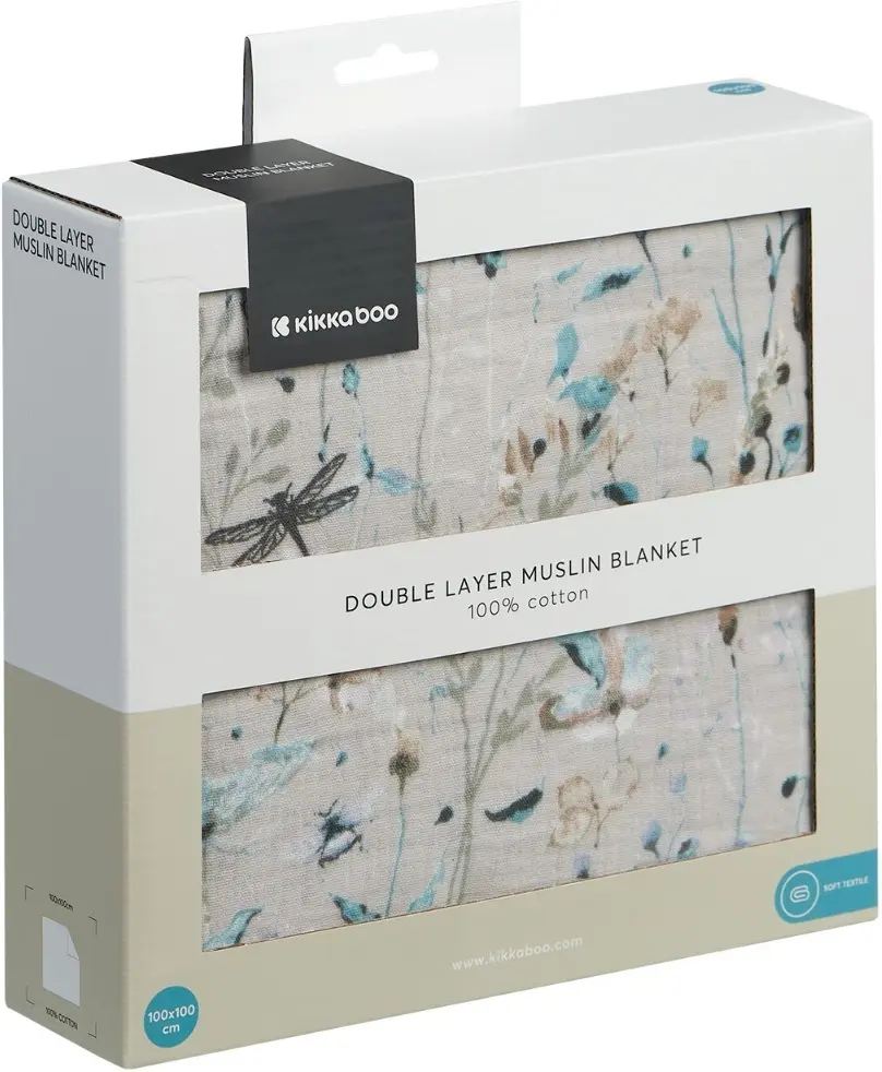 Плед Kikka Boo Dreamy Fields 100x100 (Grey) - 3