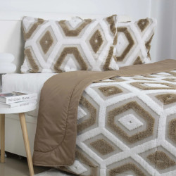 Cuvertura + 2 fete de perna Tep Boho 220x240 (Beige) Thumb
