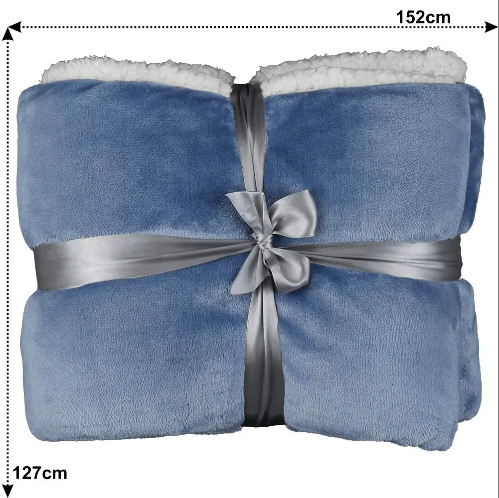 Плед Mobhaus Kasala Typ 1 127x152 (Gray-Blue)