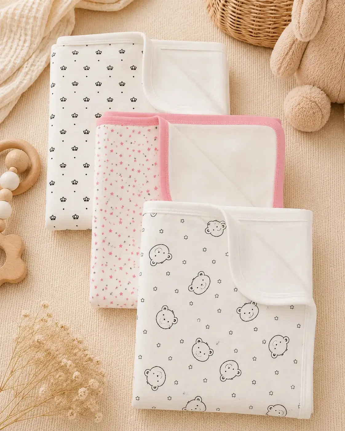 Плед PernaMea Bear 110x110 (White/Black) - 3