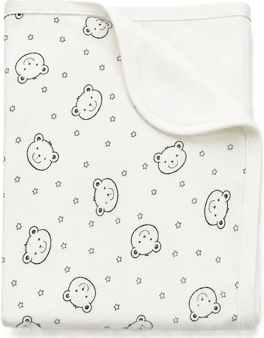 Плед PernaMea Bear 110x110 (White/Black)