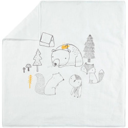 Плед Premaman Jersey Forest Animals 80x80 (White)