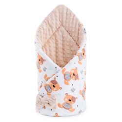 Плед Qmini Minky Wrap Teddy 80x80 (Beige/Orange)