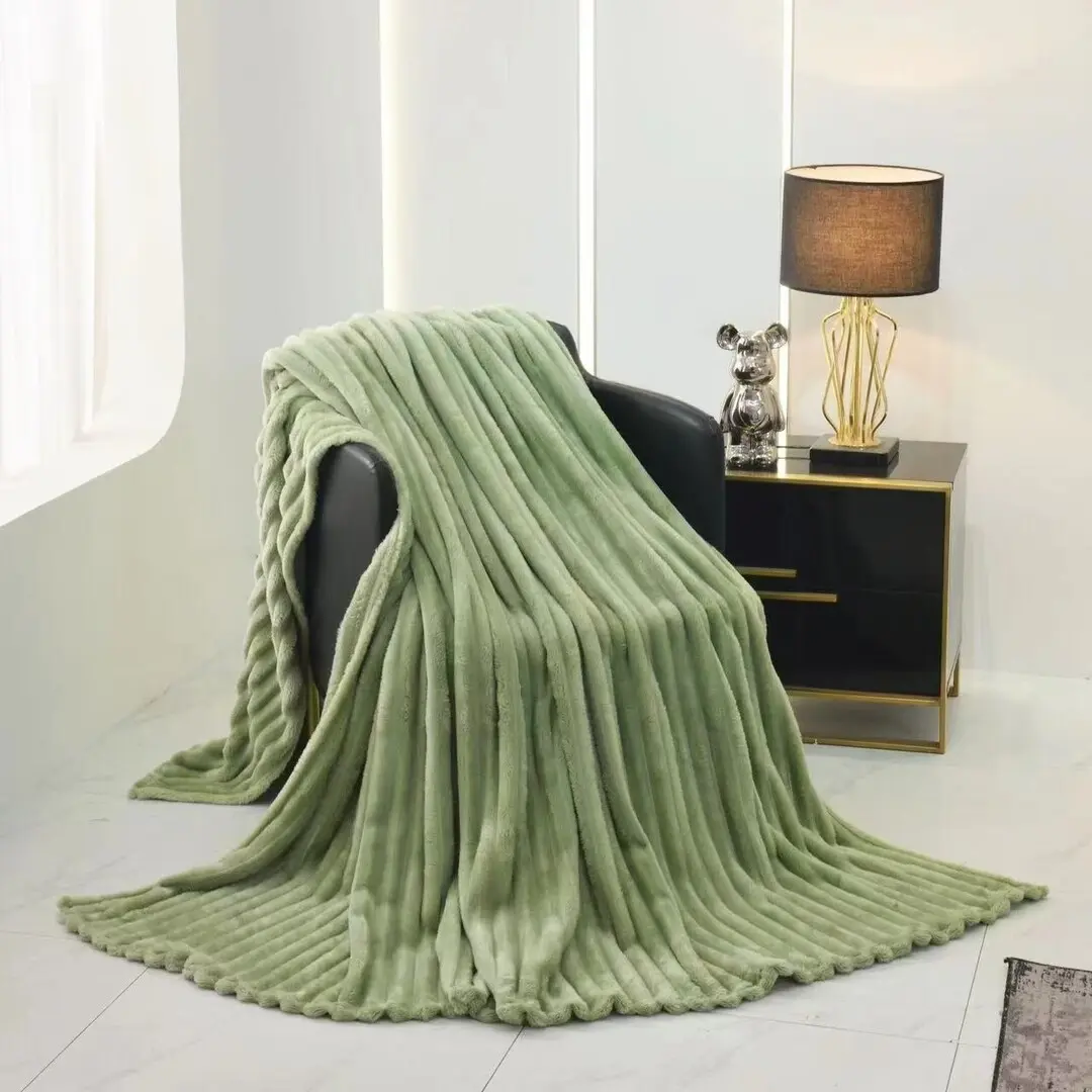 Покрывало Relaxe Home Striped Fleece 200x230 (Green)