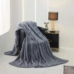 Покрывало Relaxe Home Striped Fleece 200x230 (Grey)