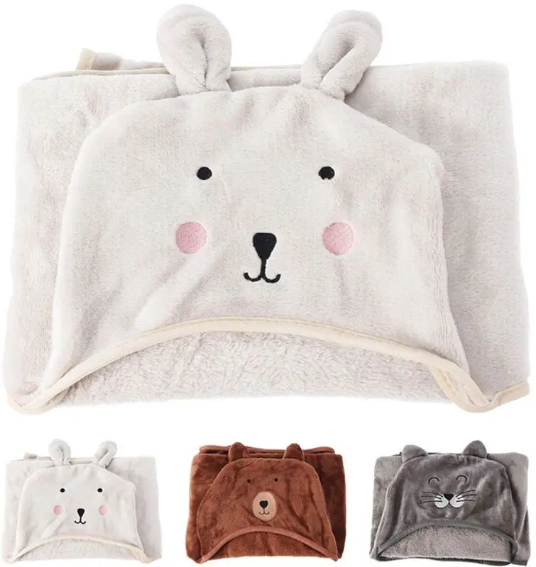 Детский плед с капюшоном 49572 100x70сm