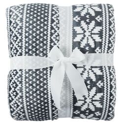 Плед Tempo Kondela Sweet Home Malena 150x200 (Black/White) Thumb