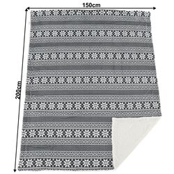 Плед Tempo Kondela Sweet Home Malena 150x200 (Black/White) Thumb