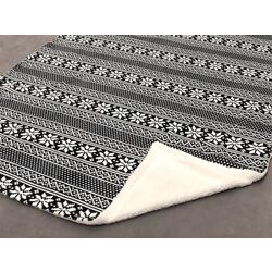 Плед Tempo Kondela Sweet Home Malena 150x200 (Black/White) Thumb