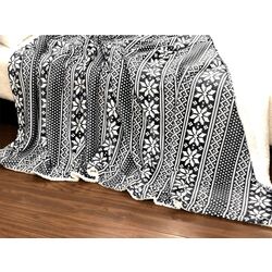 Плед Tempo Kondela Sweet Home Malena 150x200 (Black/White) Thumb