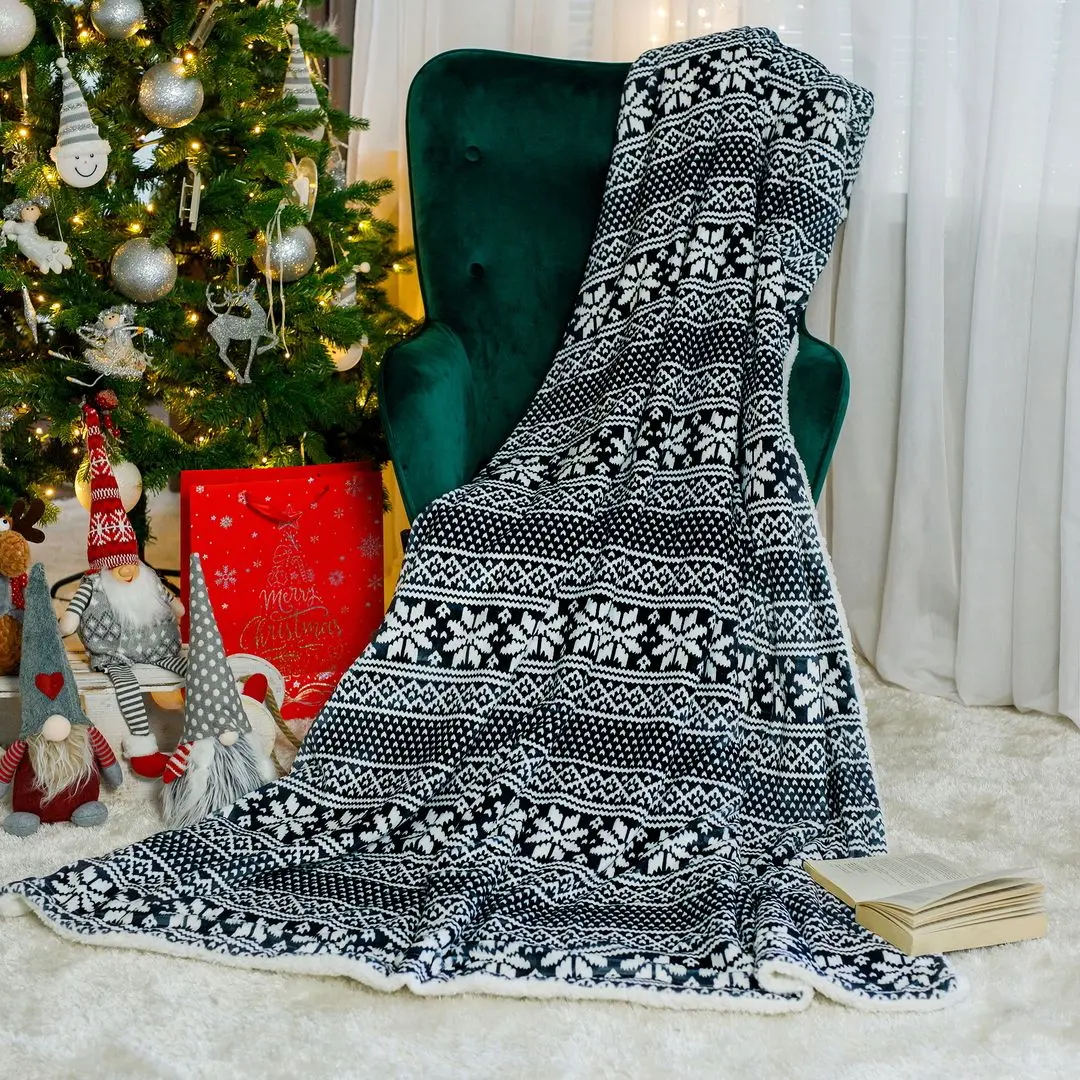 Плед Tempo Kondela Sweet Home Malena 150x200 (Black/White)