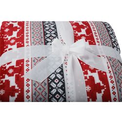 Плед Tempo Kondela Sweet Home Renife 150x200 (Red/White/Black) Thumb