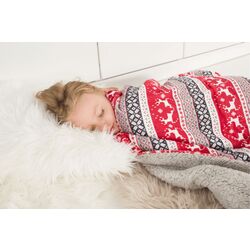 Плед Tempo Kondela Sweet Home Renife 150x200 (Red/White/Black) Thumb